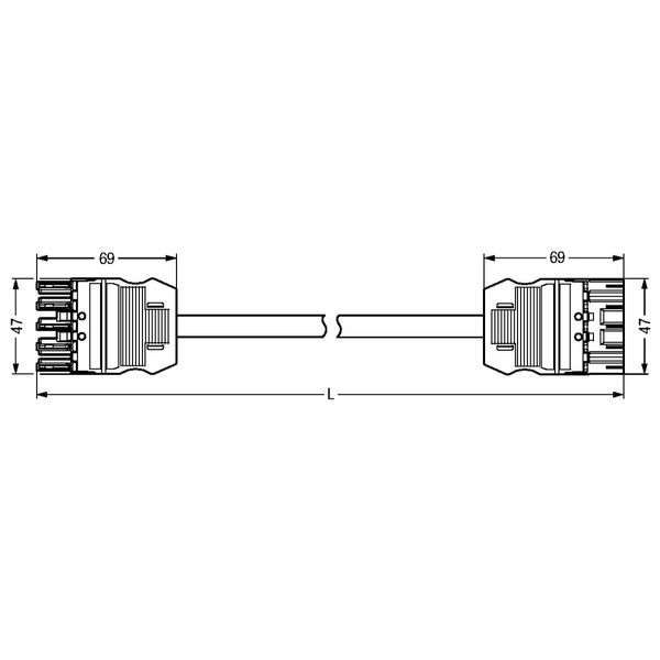 pre-assembled interconnecting cable;Eca;Socket/plug;black image 4