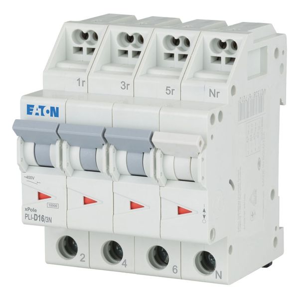 Miniature circuit breaker (MCB) with plug-in terminal, 16 A, 3p+N, characteristic: D image 2