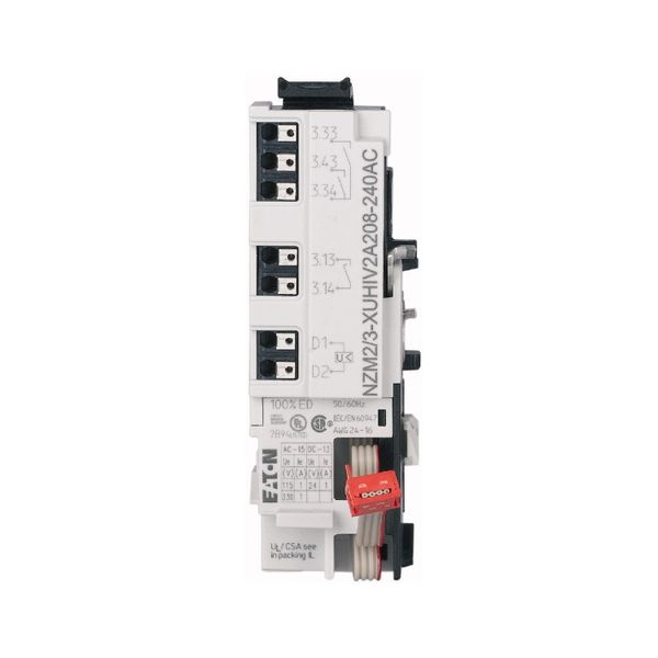 Undervoltage release for NZM2/3, configurable relays, 2NO, 1 early-make auxiliary contact, 1NO, 24AC, Push-in terminals image 4