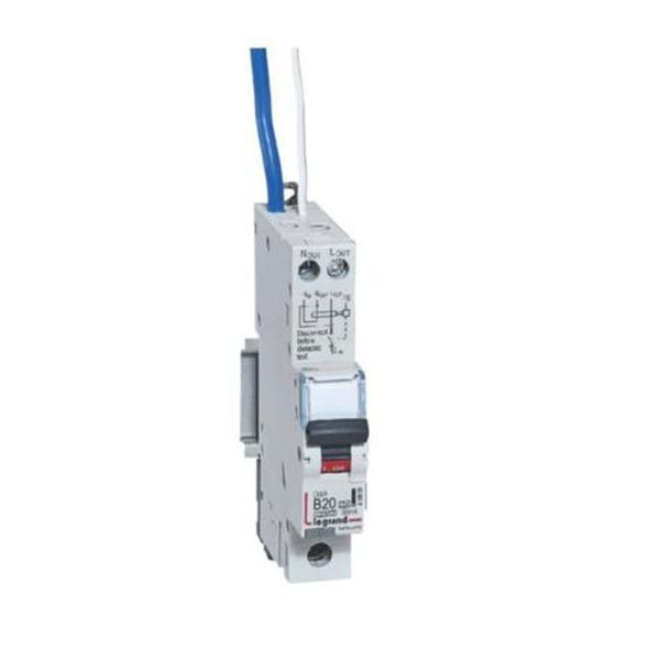 RCBO DX3 10000A 1 pole 20A curve B type A 30mA image 1