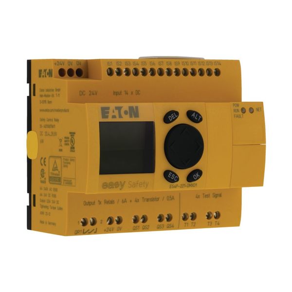 Safety relay, 24 V DC, 14DI, 4DO-Trans, 1DO relay, display, easyNet image 19