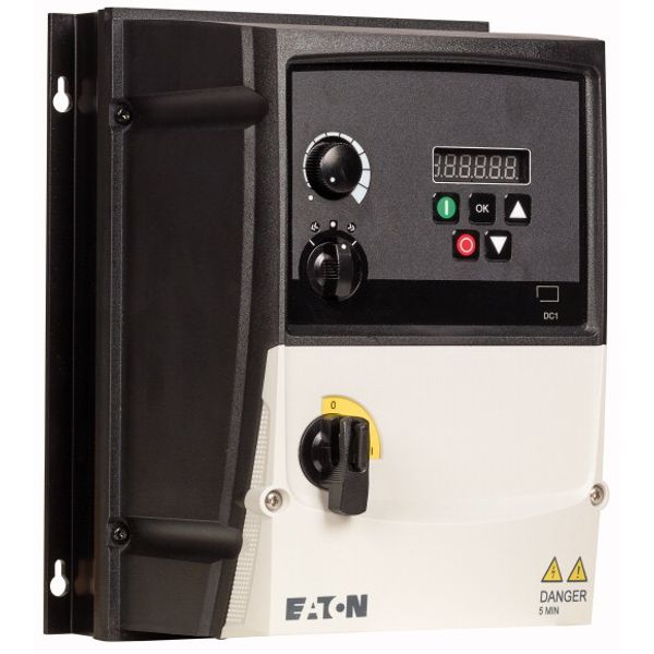 Variable frequency drive, 230 V AC, 1-phase, 10.5 A, 2.2 kW, IP66/NEMA 4X, Radio interference suppression filter, Brake chopper, 7-digital display ass image 4