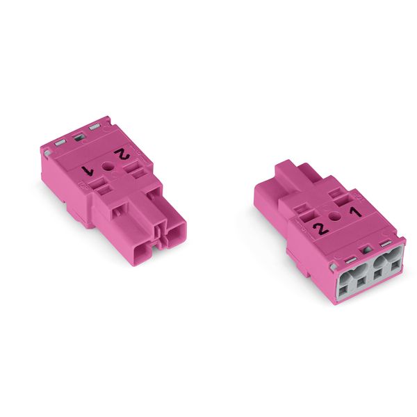 Plug 2-pole Cod. B pink image 1