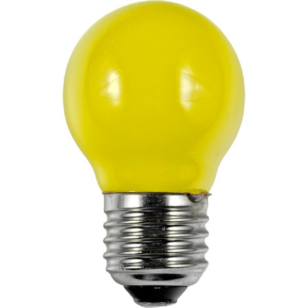 LED E27 Fila Ball G45x75 230V 1W AC Yellow Non-Dim image 1