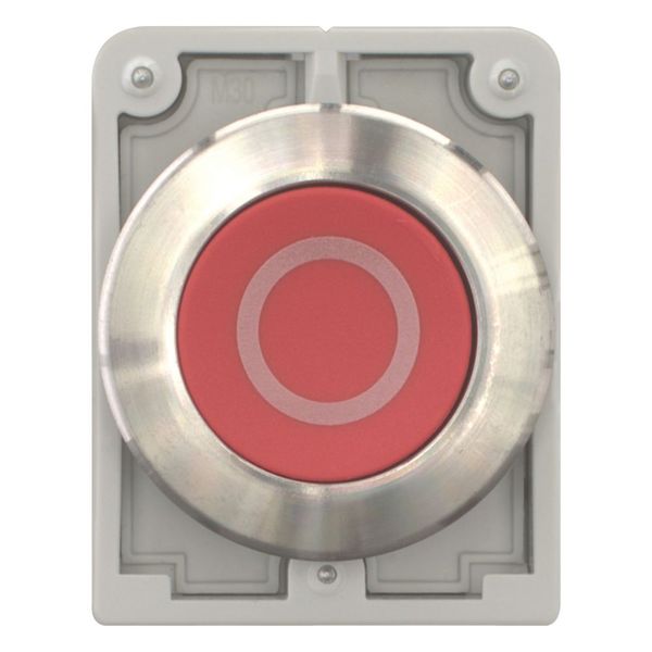 Pushbutton, RMQ-Titan, flat, maintained, red, inscribed, Front ring stainless steel image 4