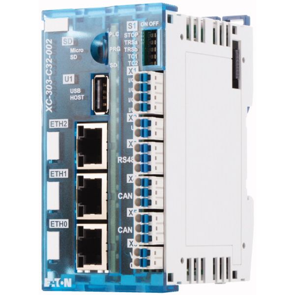 XC303 modular PLC, small PLC, programmable CODESYS 3, SD Slot, USB, 3x Ethernet, 2x CAN, RS485, four digital inputs/outputs image 6