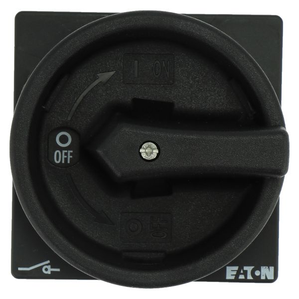 Main switch, P1, 40 A, rear mounting, 3 pole + N, STOP function, With black rotary handle and locking ring, Lockable in the 0 (Off) position, With met image 9