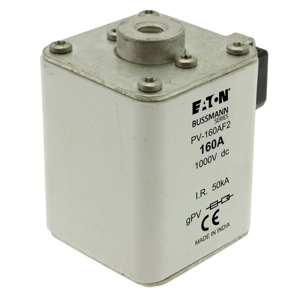 Fuse-link, high speed, 160 A, DC 1000 V, size 2, 61 x 77 x 91 mm, gPV, IEC, UL, single indicator image 14