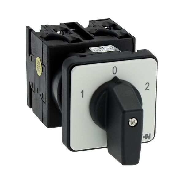 Reversing switches, T0, 20 A, flush mounting, 3 contact unit(s), Contacts: 5, 60 °, maintained, With 0 (Off) position, 1-0-2, Design number 8401 image 26