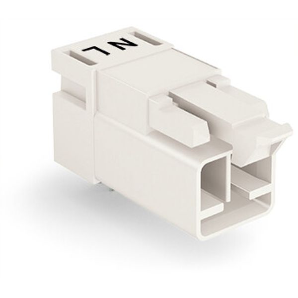 Plug for PCBs angled 2-pole white image 2