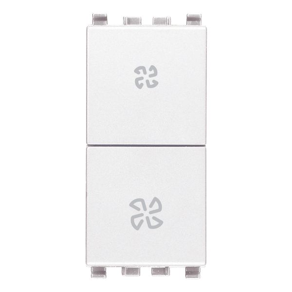 2P 10AX 2-way switch fan coil white image 1