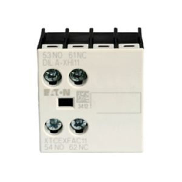 Auxiliary contact module, 2 pole, Ith= 16 A, 1 N/O, 1 NC, Front fixing, Screw terminals, DILA, DILM7 - DILM38 image 5