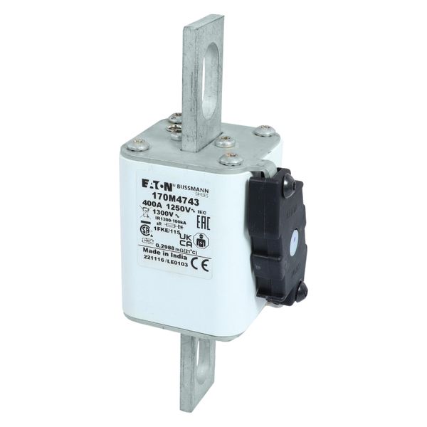 Fuse-link, high speed, 400 A, AC 1250 V, size 1, 53 x 69 x 160 mm, aR, IEC, UL, single indicator image 6