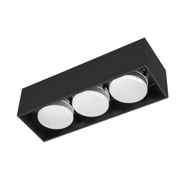 Luminaire without light source - 3x GX53 IP20 - Steel - Black image 1