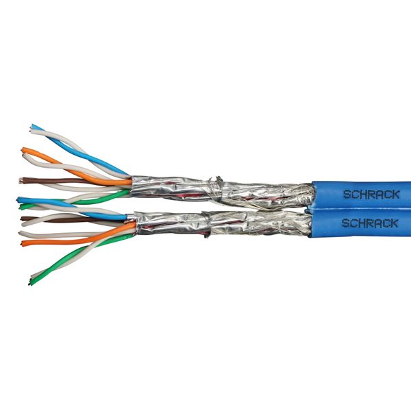 S/FTP Cable Cat.7, 2x(4x2xAWG23/1), 1.000Mhz, LS0H, Dca, 40% image 1