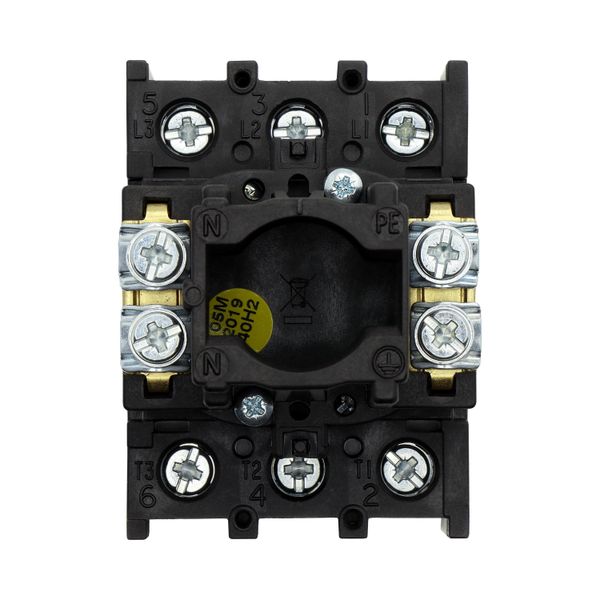 Main switch, P1, 25 A, flush mounting, 3 pole, STOP function, With black rotary handle and locking ring, Lockable in the 0 (Off) position image 26