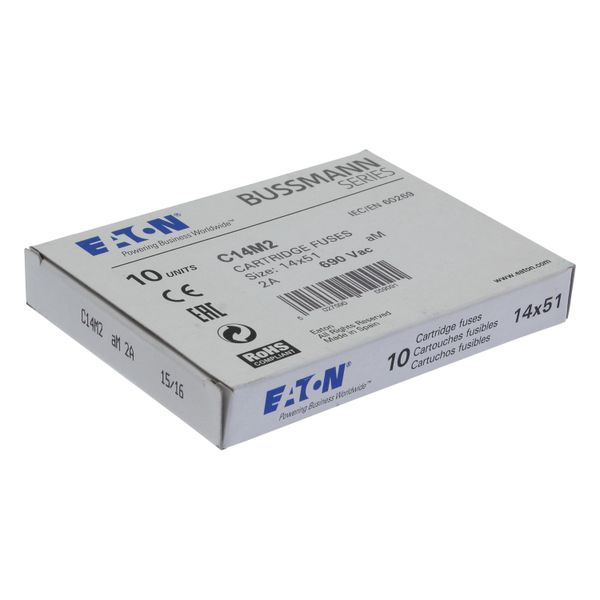 Fuse-link, LV, 2 A, AC 690 V, 14 x 51 mm, aM, IEC image 15