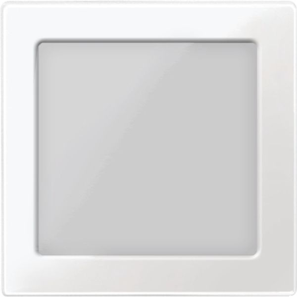 Central plate with window, polar white, glossy, System M image 2