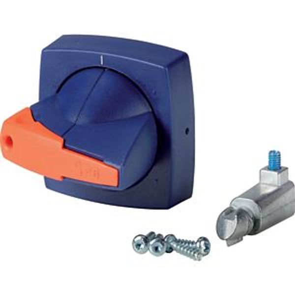 Rotary handle, 8mm, door installation, blue, padlock image 2