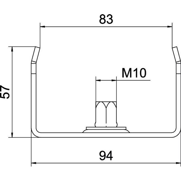 MAH 60 100 FT Centre suspension for cable tray B100mm image 2