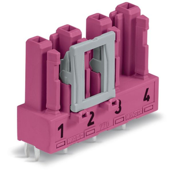 Socket for PCBs straight 4-pole pink image 5