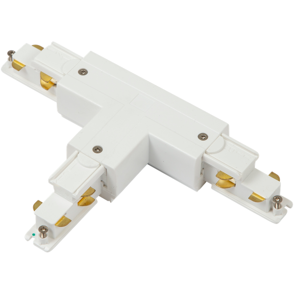 Primo Three Circuit T Connector Right Earth Outside White image 4