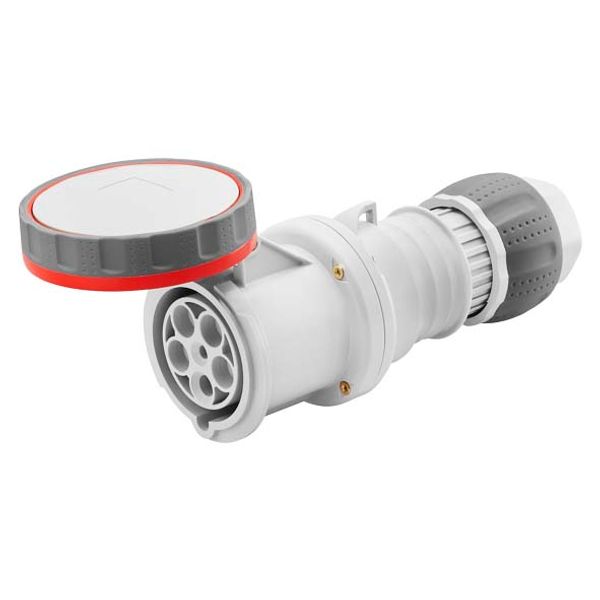 STRAIGHT CONNECTOR HP - IP66/IP67/IP68/IP69 - 3P+N+E 63A 346-415V 50/60HZ - RED - 6H - PILOT CONTACT - MANTLE TERMINAL image 2