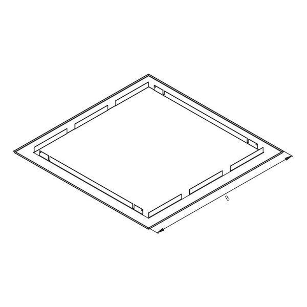 Flushmount Combiframe for Homecabinet 5, RAL9003 image 1