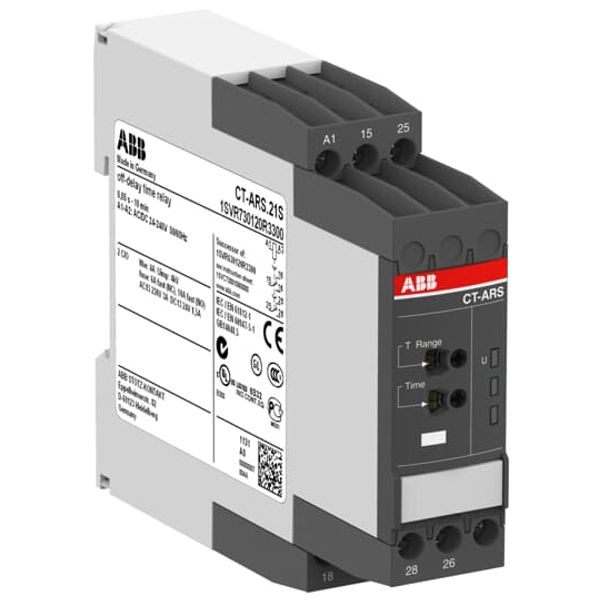 CT-ARS.21S Time relay, true OFF-delay 2c/o, 24-240VAC/DC image 3