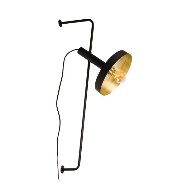 WHIZZ WALL LAMP 1XE27 BLACK GOLD image 1