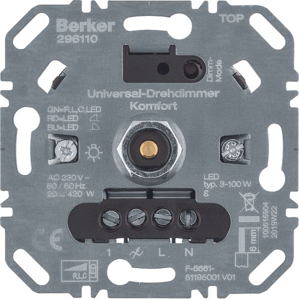 Universal rotary dimmer comfort (R, L, C, LED), soft-lock, light contr image 1