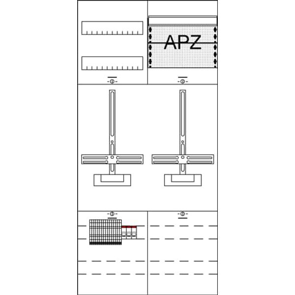 KA4106Z Meter panel, Field width: 2, Rows: 0, 1050 mm x 500 mm x 160 mm, IP2XC image 4