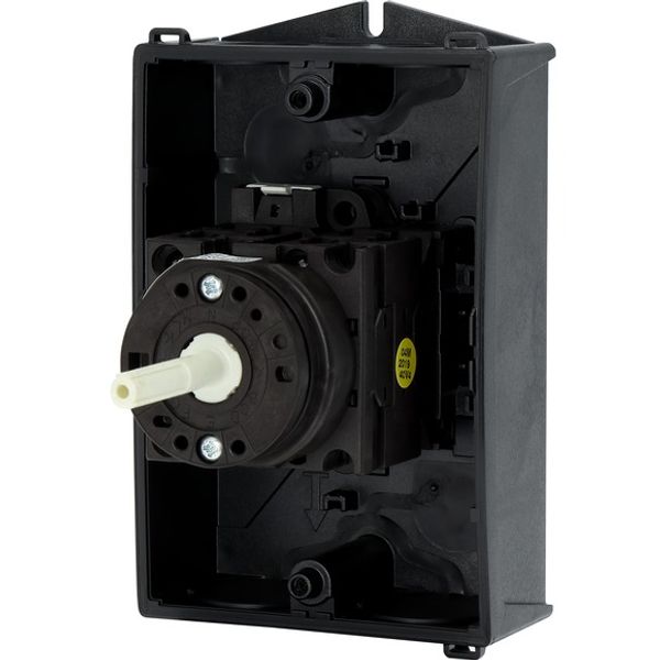 Main switch, T0, 20 A, surface mounting, 3 contact unit(s), 3 pole + N, 1 N/O, 1 N/C, STOP function, With black rotary handle and locking ring, Lockab image 6