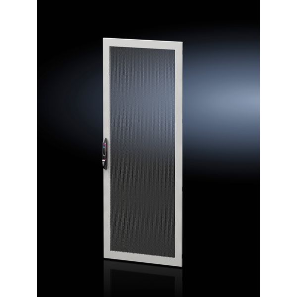 Sheet steel door, one-piece, vented for VX IT, 600x2000 mm, RAL 7035 image 4