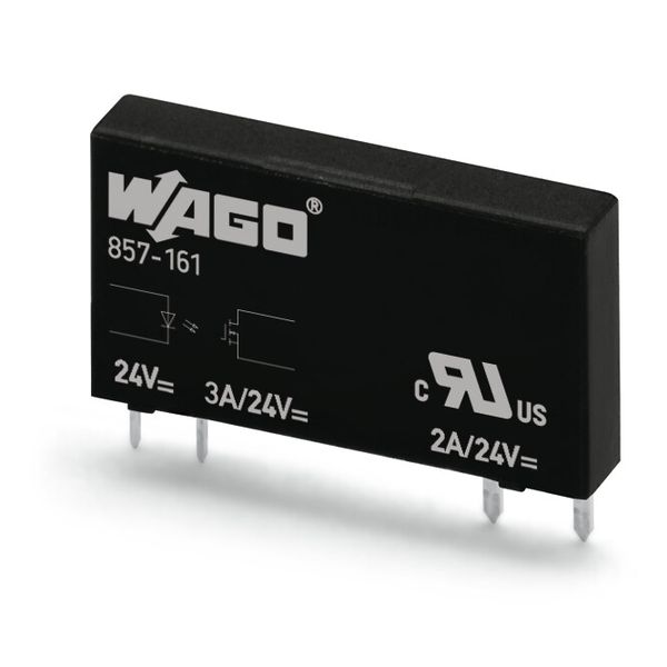 857-161 Basic solid-state relay; Nominal input voltage: 24 VDC; Output voltage range: 0 … 30 VDC image 1