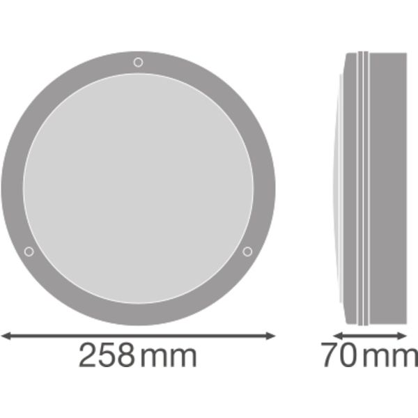 SURFACE BULKHEAD 250 SENSOR EMERGENCY 10W 840 BK IP65 image 17