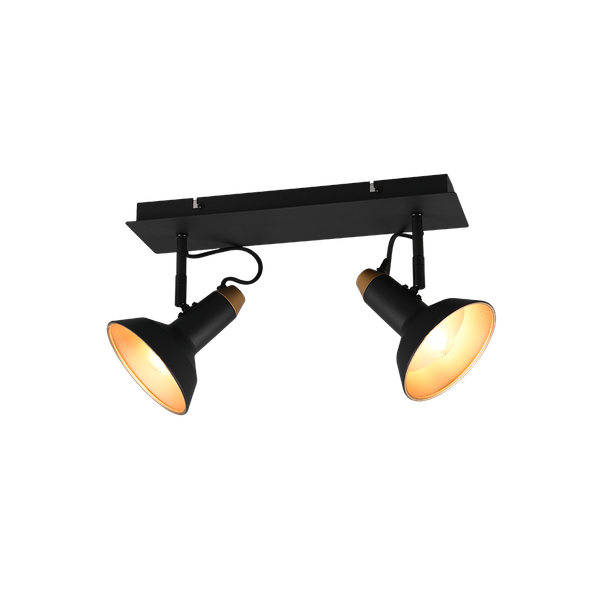 Roxie spotlight 2-pc E14 matt black/gold image 1