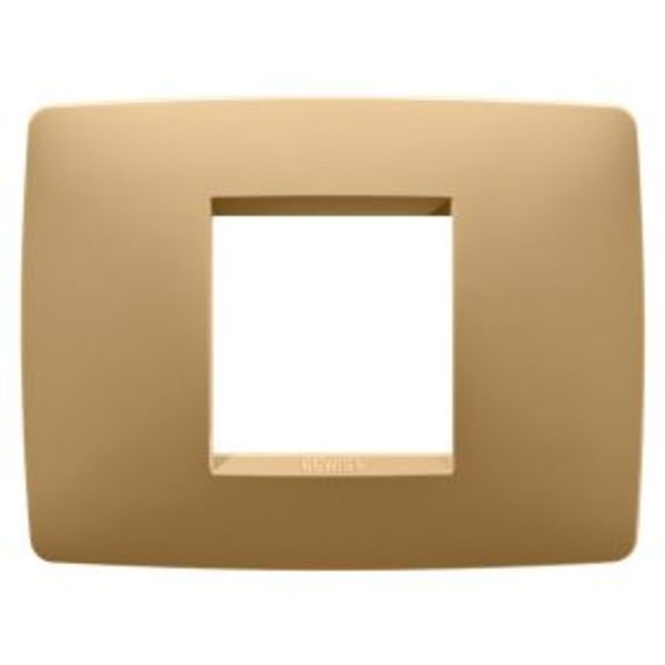 ONE PLATE - IN PAINTED TECHNOPOLYMER - 2 MODULES - GOLD - CHORUSMART image 1