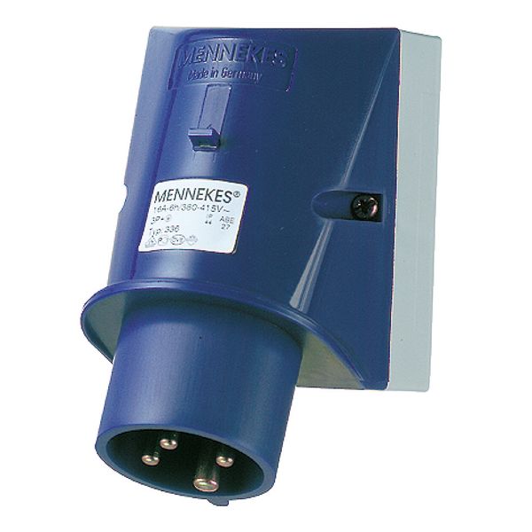 Wall mounted inlet, 16A4p9h230V, IP44 image 1