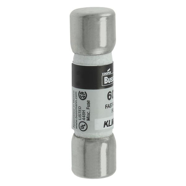 Eaton Bussmann series KLM fuse, 600 Vac, 600 Vdc, 20A, 100 kAIC at 600 Vac, 50 kAIC at 600 Vdc, Non Indicating, Fast acting, Ferrule end X ferrule end, Melamine tube, Nickel-plated bronze endcap image 5