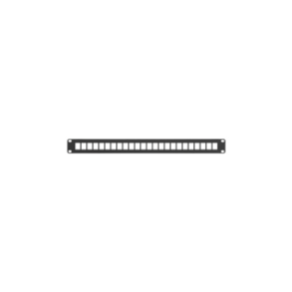 19'' EMPTY PATCH PANEL - 24 UTP/FTP RJ45 SOCKETS 1U - BLACK image 1