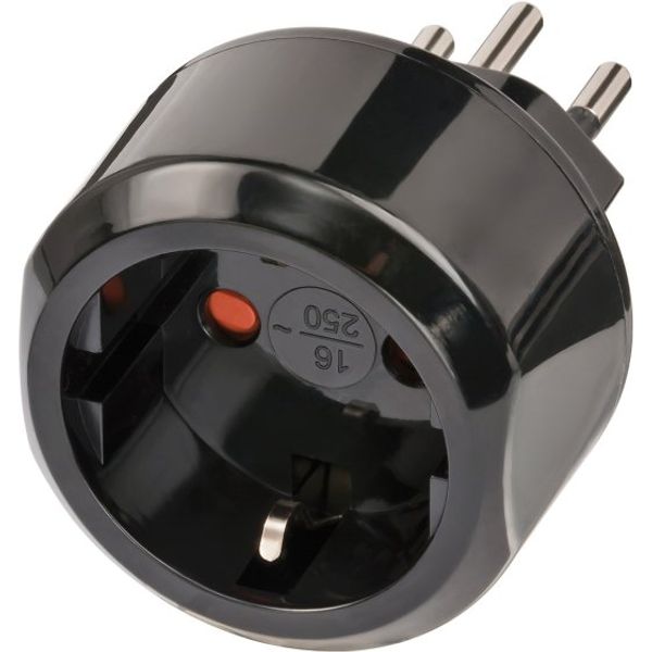 Travel adapter earthed/CH with 10A fuse image 1