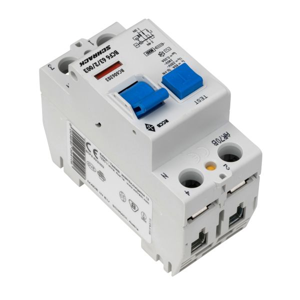 Residual current circuit breaker 63A, 2-p, 30mA,type AC, 6kA image 5