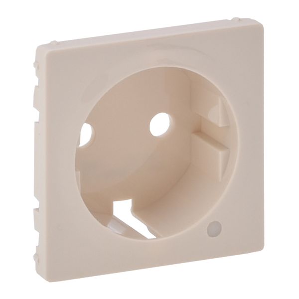 Cover plate Valena Life - 2P+E socket - German std - with indicator - ivory image 1