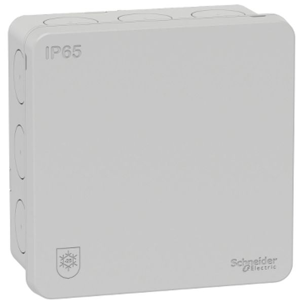 Mureva – IP65 junc box – 14 membranes - 87x87 mm – w/o terminal - Light grey image 2