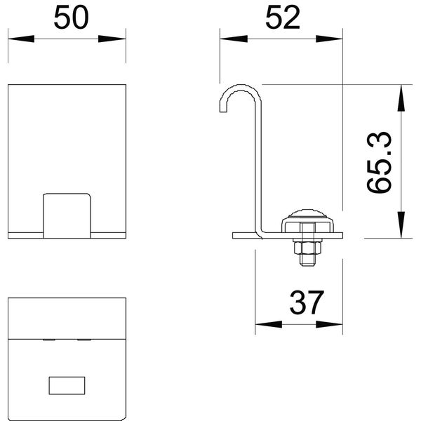 LAS 60 FT Connection piece for cable ladder H60mm image 2