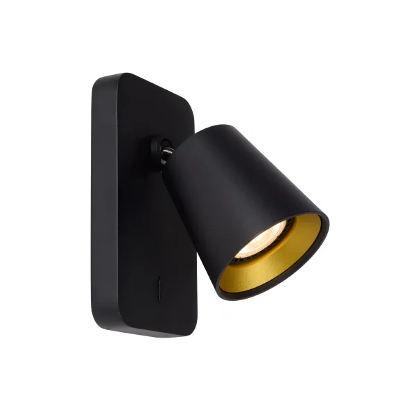 TURNON Ceiling spotlight GU10/5W Black / Gold image 1