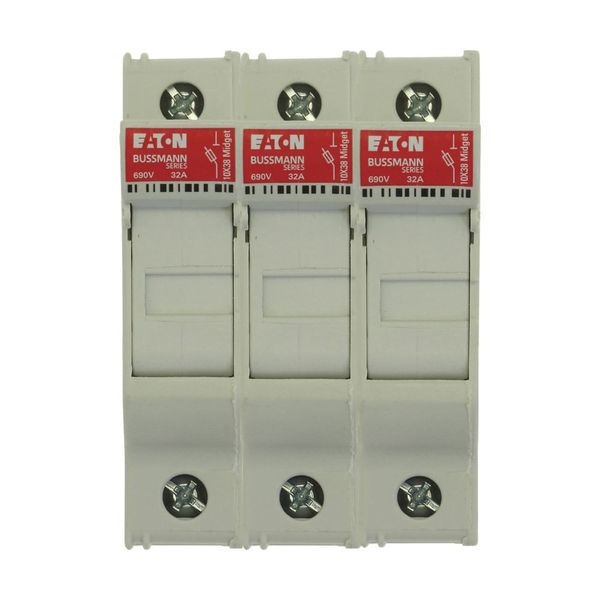 Eaton Bussmann series CHM modular fuse holder, 600 Vac, 1000 Vdc, 30A, Modular fuse holder, Three-pole, 200kA - CHM3DCU image 8