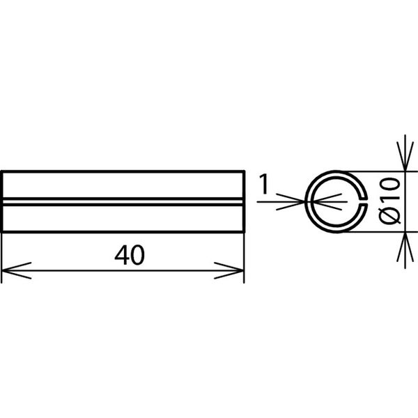 Cupal sleeve Cu outside Al inside f. Rd 8mm = 50mm² L 40mm image 2