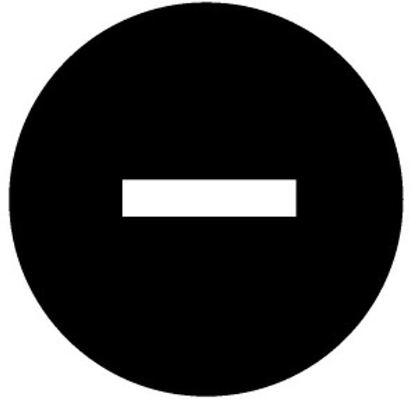 Button plate, raised black, - image 1